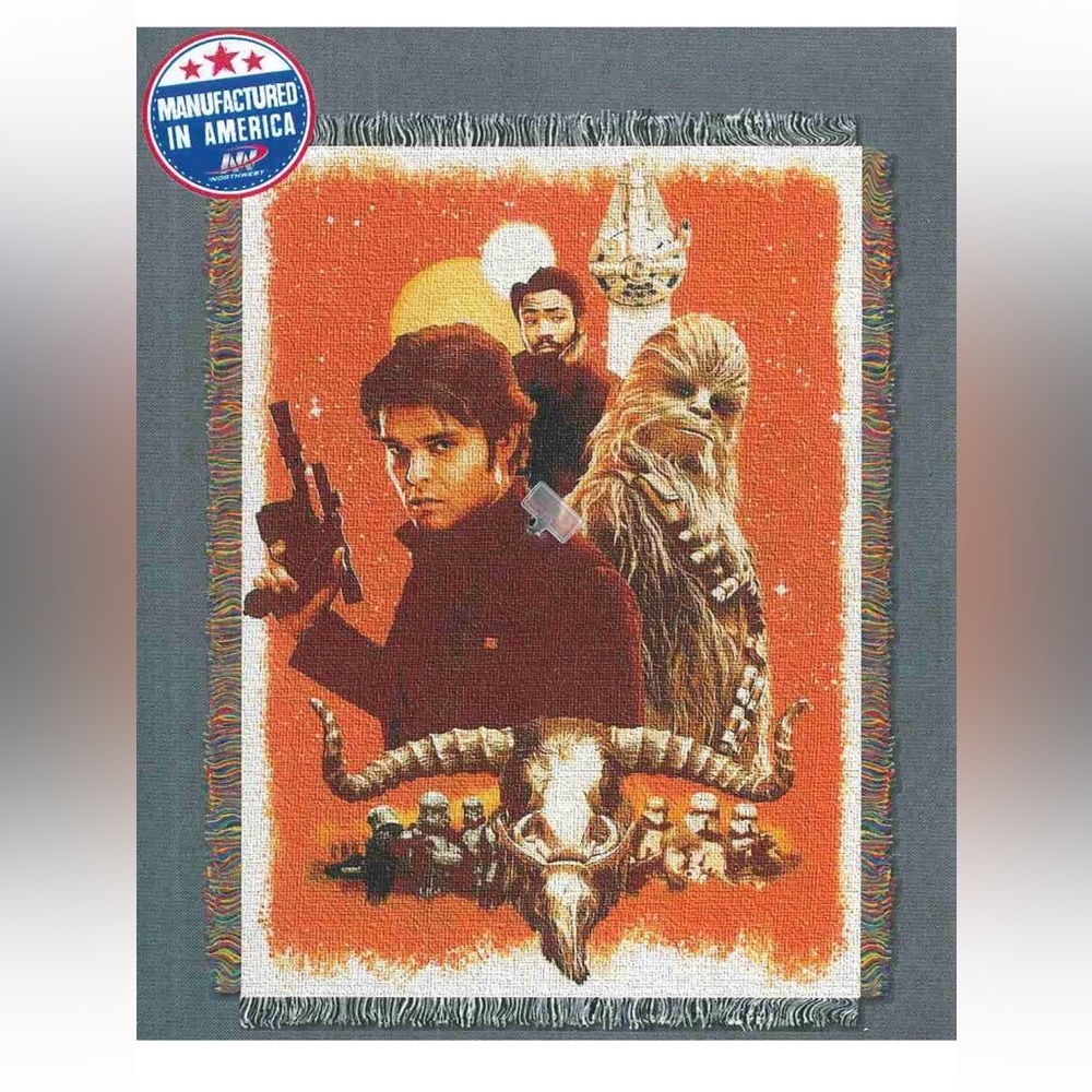 Star Wars Themed Woven Tapestry Throw - NEW in Package